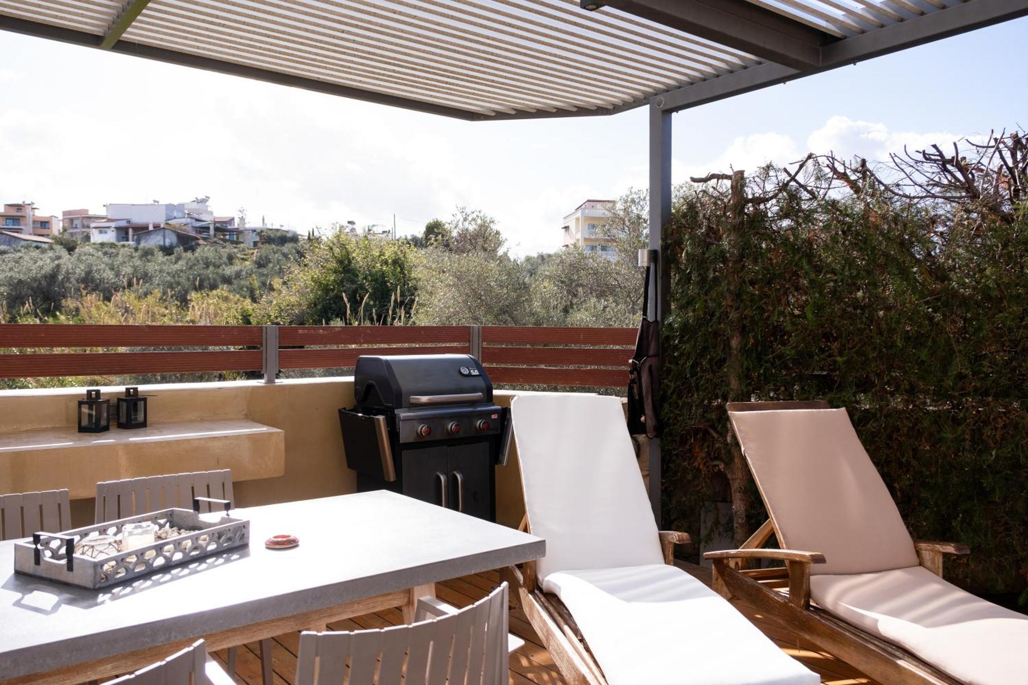 Glaros Casa Verde - Cozy Flat With Garden Near Beach Kato Daratso Ngoại thất bức ảnh